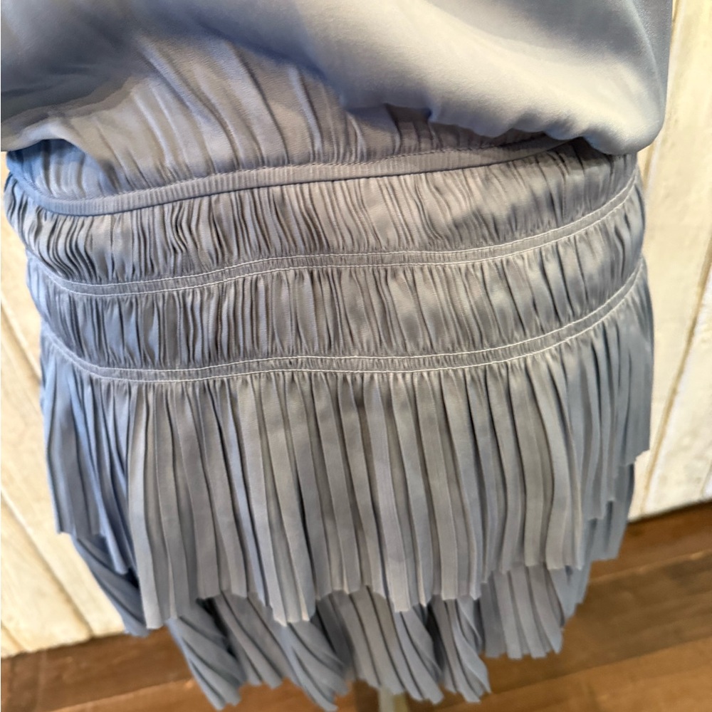 fab'rik Light Blue Pleated Mini Dress - Picture 9 of 9